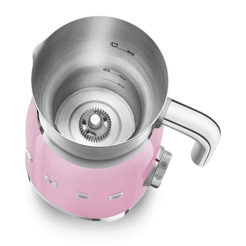 ESPUMADOR DE LECHE SMEG COLOR ROSA