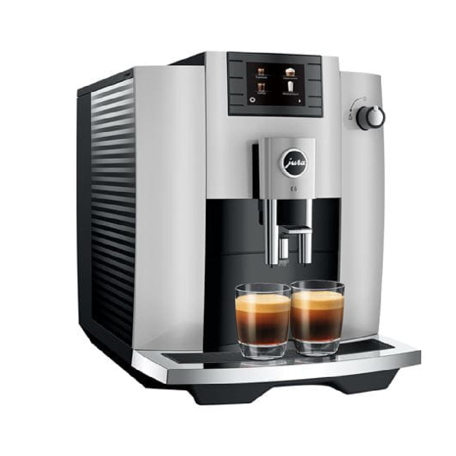 COMBO JURA, Maquina De Café E6 Color Platino + Recipiente De Cristal Para Leche 0.5Lts