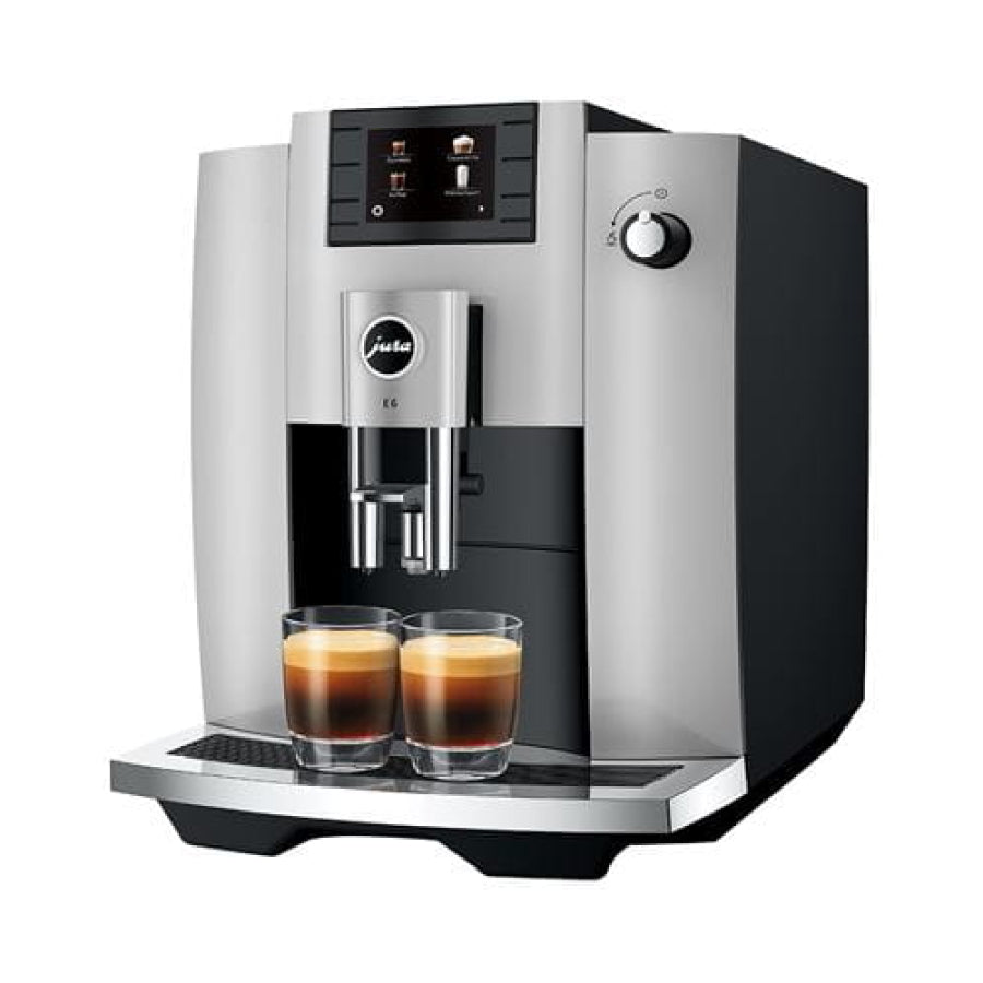 COMBO JURA, Maquina De Café E6 Color Platino + Recipiente De Cristal Para Leche 0.5Lts