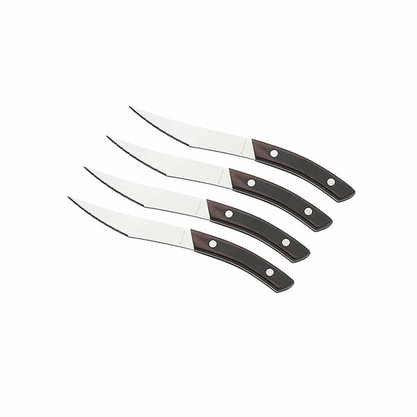 Legnoart Napoli - Juego de cuchillos para pizza y carne de acero inoxidable