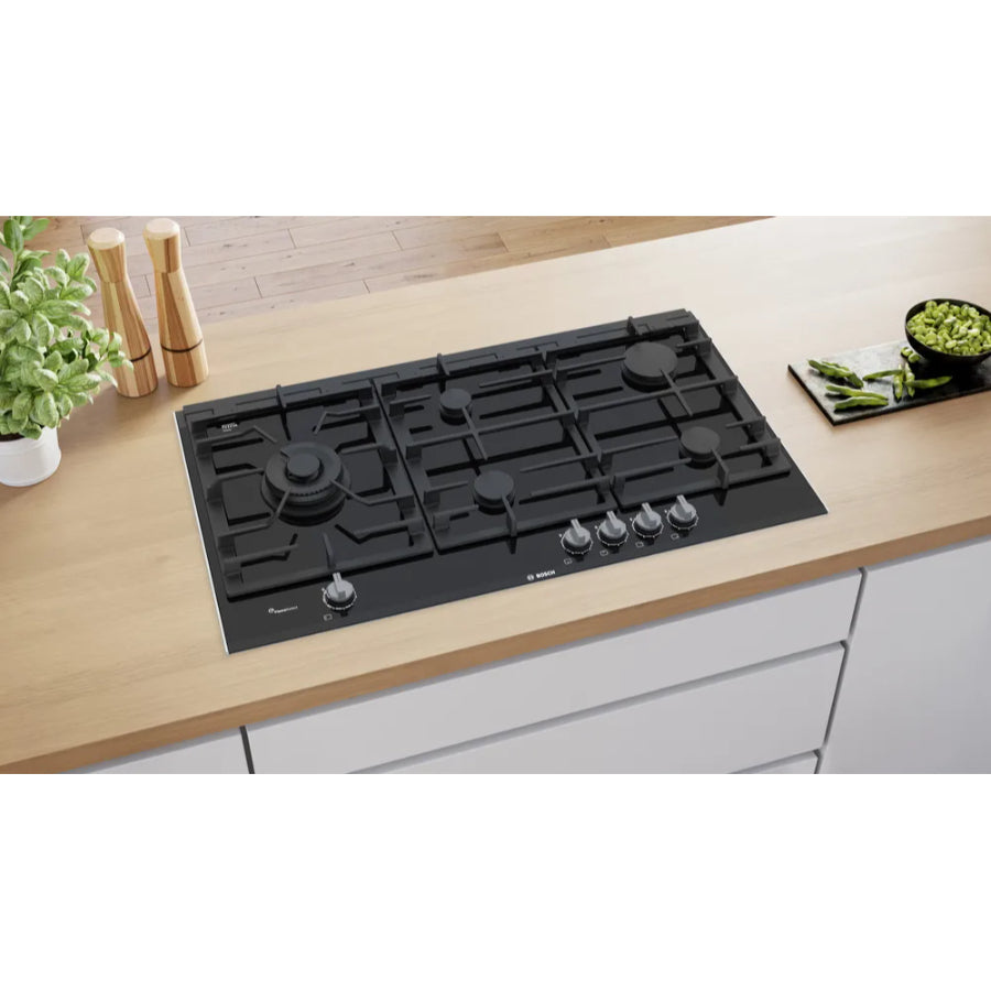 Estufa A Gas Bosch En Vidrio 90cm PRS9A6D70