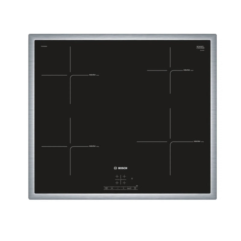 Bosch 60cm series 4 induction ceramic hob w/brushed ss frame