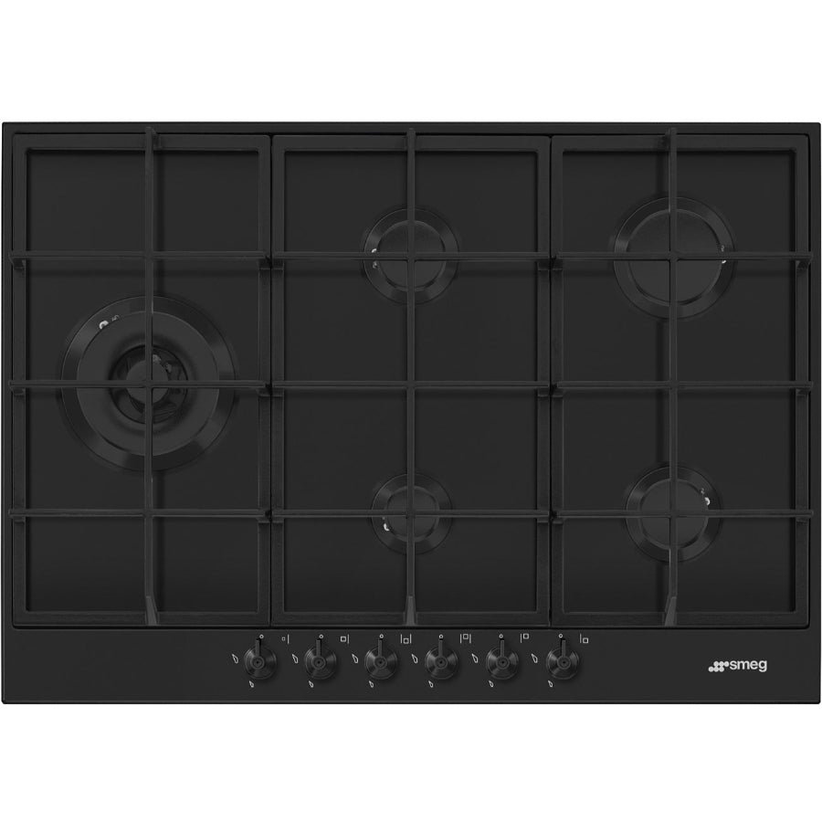 Cubierta De Gas Linea Clasica Smeg 73cm Negro Mate