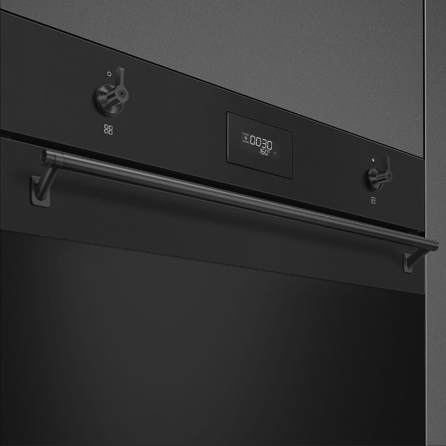 Horno Termoventilado Linea Clasica Smeg 60cm Negro Mate