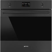 Horno Electrico Combinado Pyro-Steam Linea Clasica Smeg 60cm Color Negro Mate