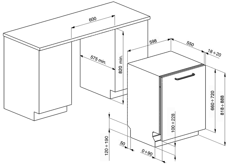 Lavavajillas Smeg Panelable 24"