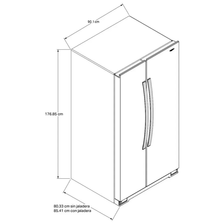 Refrigerador Side by Side con Xpert Energy Saver Whirlpool 710Lts
