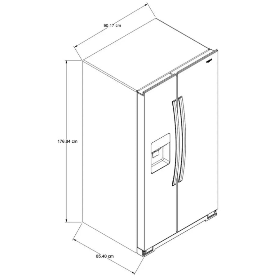 Refrigerador Side By Side Xpert Inverter Whirlpool Color Negro 694Lts