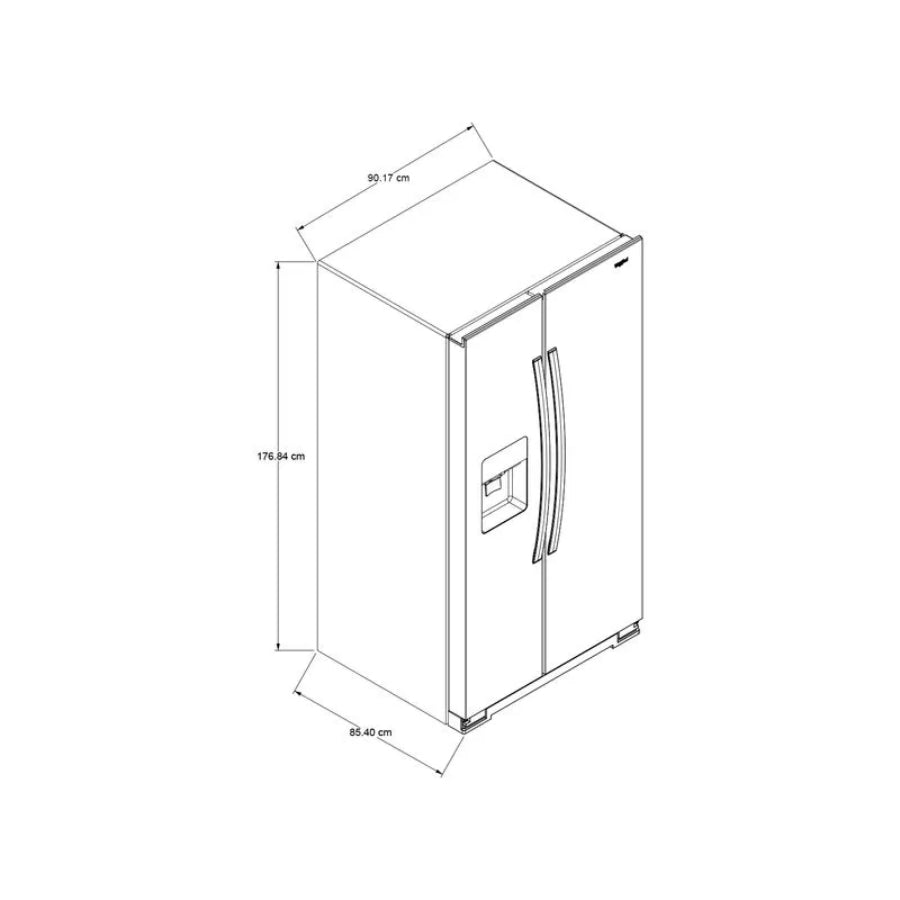 refrigerador Whirlpool Side By Side 694 L Xpert Inverter Gris