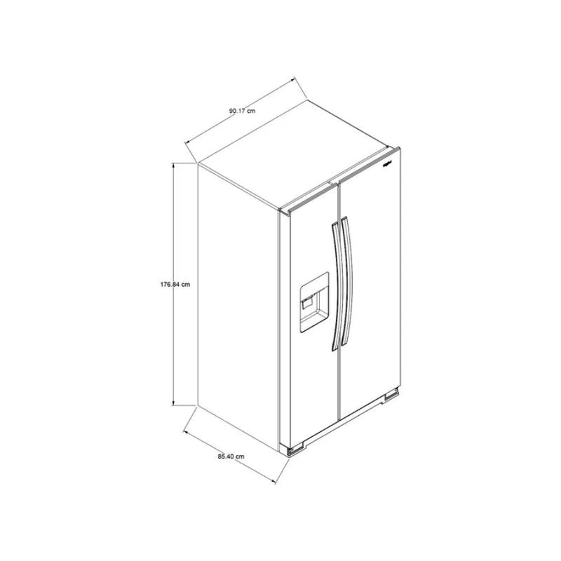 refrigerador Whirlpool Side By Side 694 L Xpert Inverter Gris