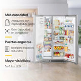 refrigerador Whirlpool Side By Side 694 L Xpert Inverter Gris