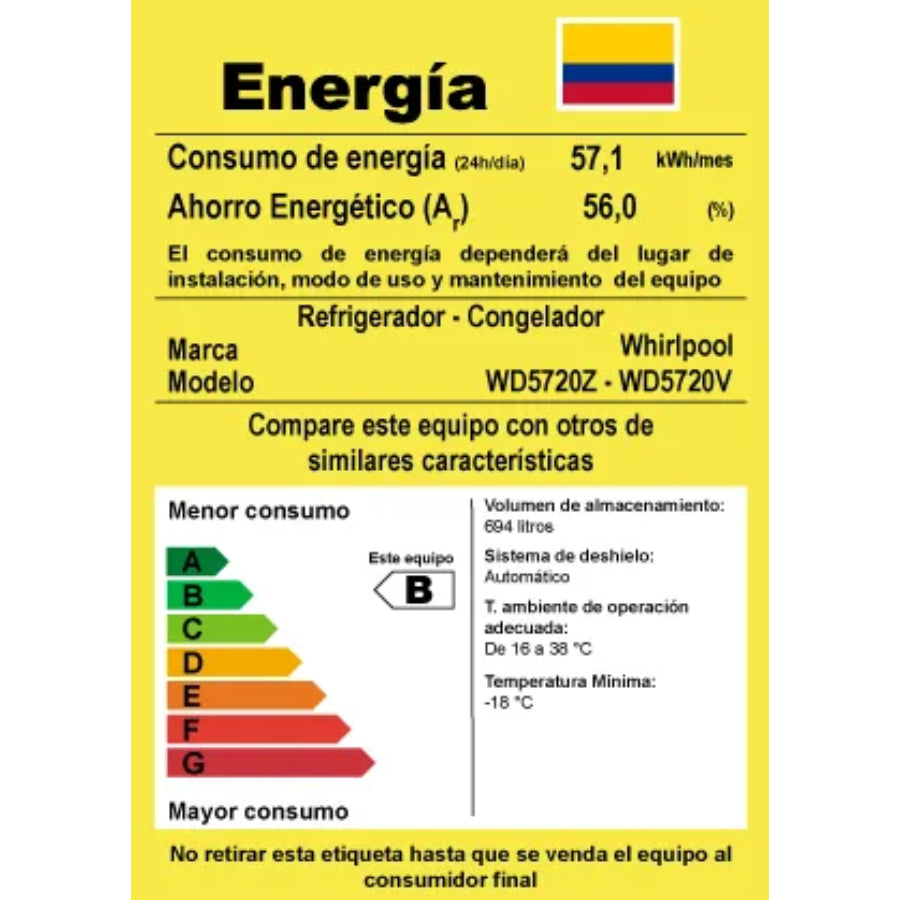 refrigerador Whirlpool Side By Side 694 L Xpert Inverter Gris