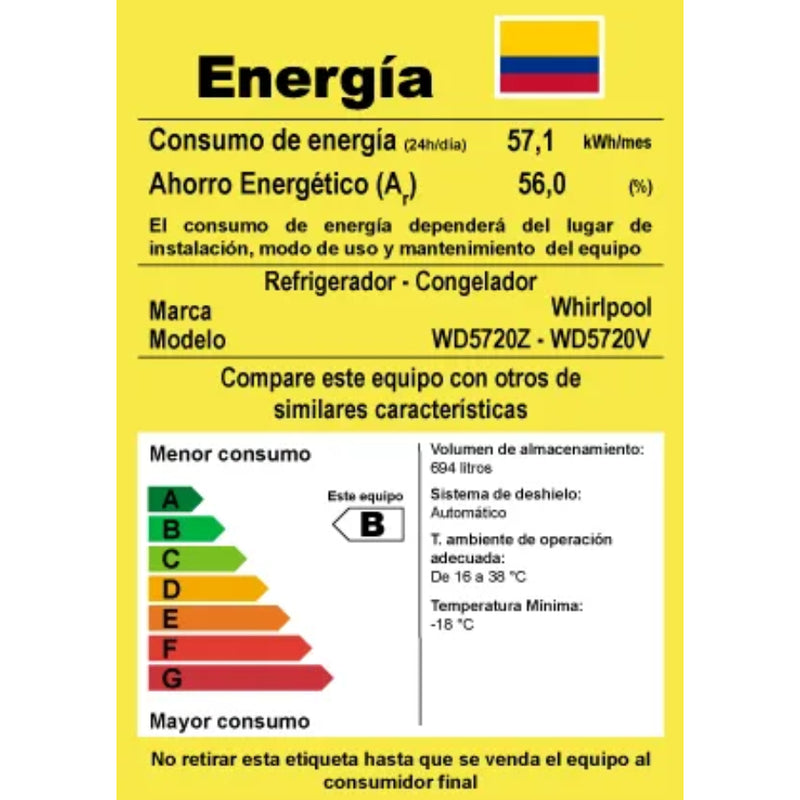 refrigerador Whirlpool Side By Side 694 L Xpert Inverter Gris
