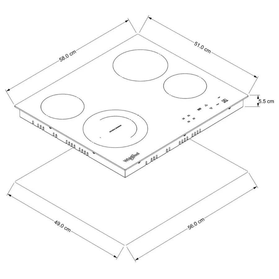 Encimera Eléctrica Whirlpool 24"