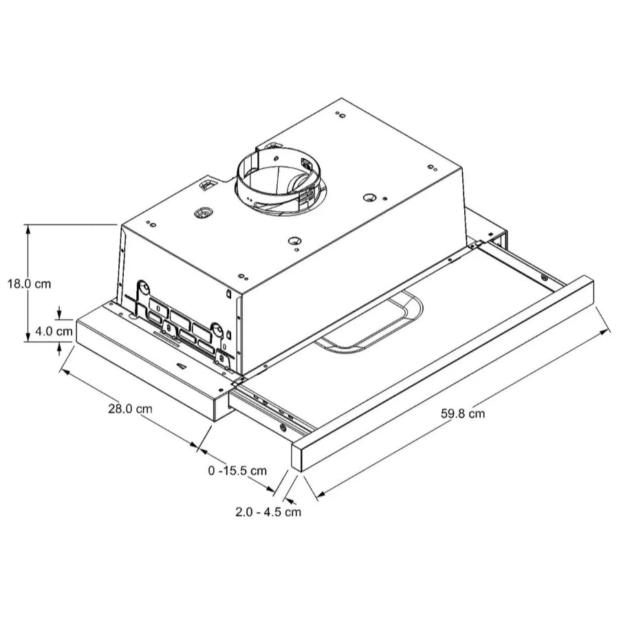 Campana Telescópica Whirlpool Color Gris 60cm