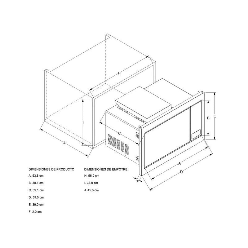 Microondas Whirlpool Con Trim Kit