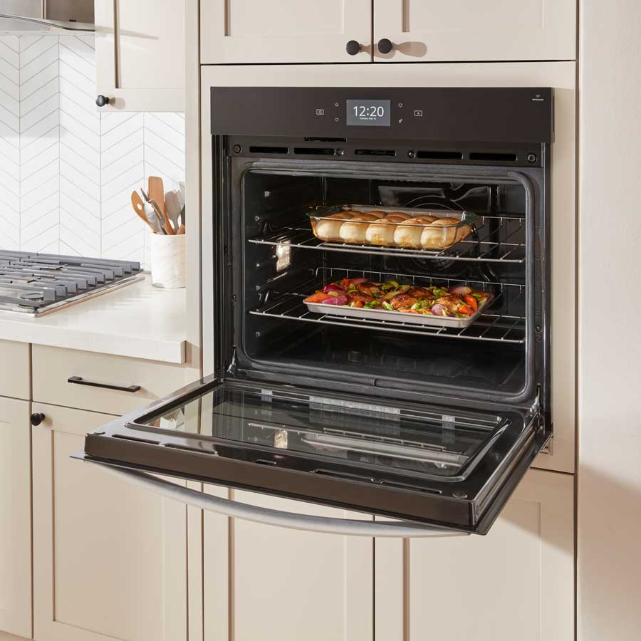 Horno de pared inteligente individual de 5,0 pies cúbicos con Air Fry