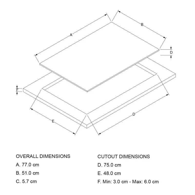 Cubierta de Inducción Whirlpool Cook Anywhere 76cm