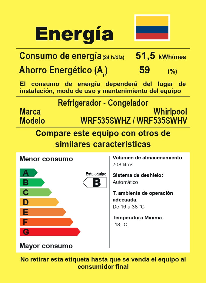 Refrigerador Whirlpool French Door 708 Litros