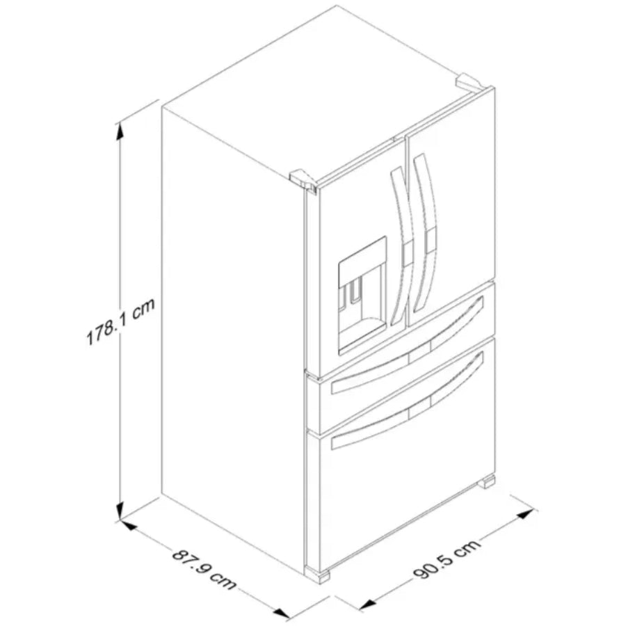 Refrigerador Puerta Francesa Xpert Energy Saver Whirlpool Color Negro 694Lts