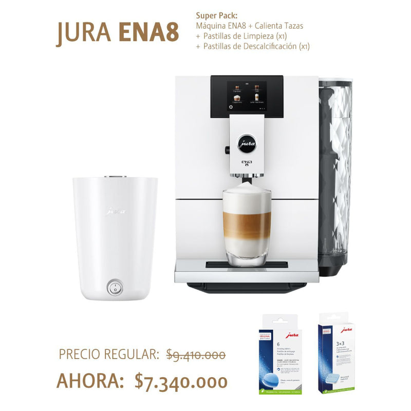 Maquina De Cafe Jura ENA8 + Calienta Tazas + Pastillas