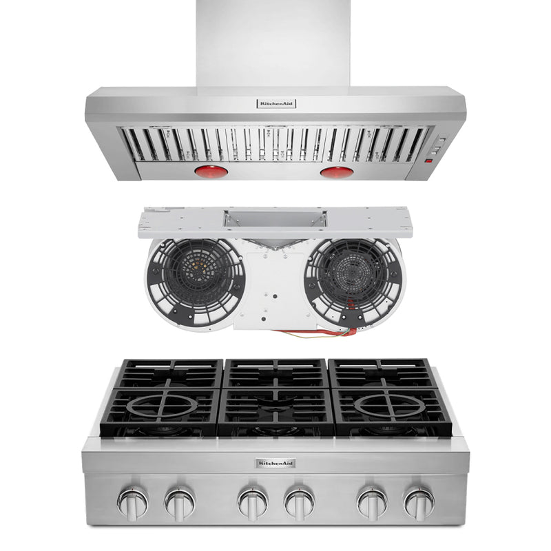 Combo Profesional Kitchenaid Campana + Motor + Rangetop