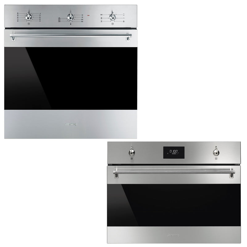 Combo Smeg Horno Electrictrico SF6381X y Microondas SO4301M0XK