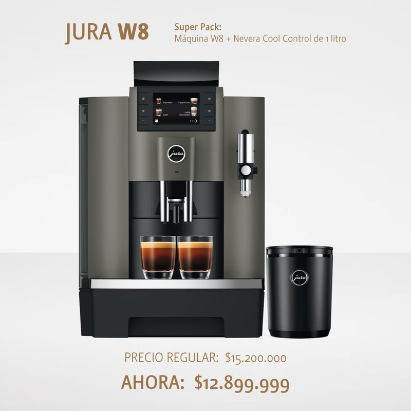 Maquina De Cafe Jura W8 Negro 15650 + Nevera Cool Control 1 litro 24263
