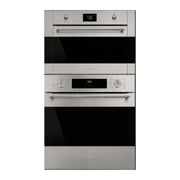 Combo Torre De Hornos, Microondas Empotrable con Grill y Tecnología Galileo + Horno Eléctrico Multifunción + Kit Embellecedor Smeg