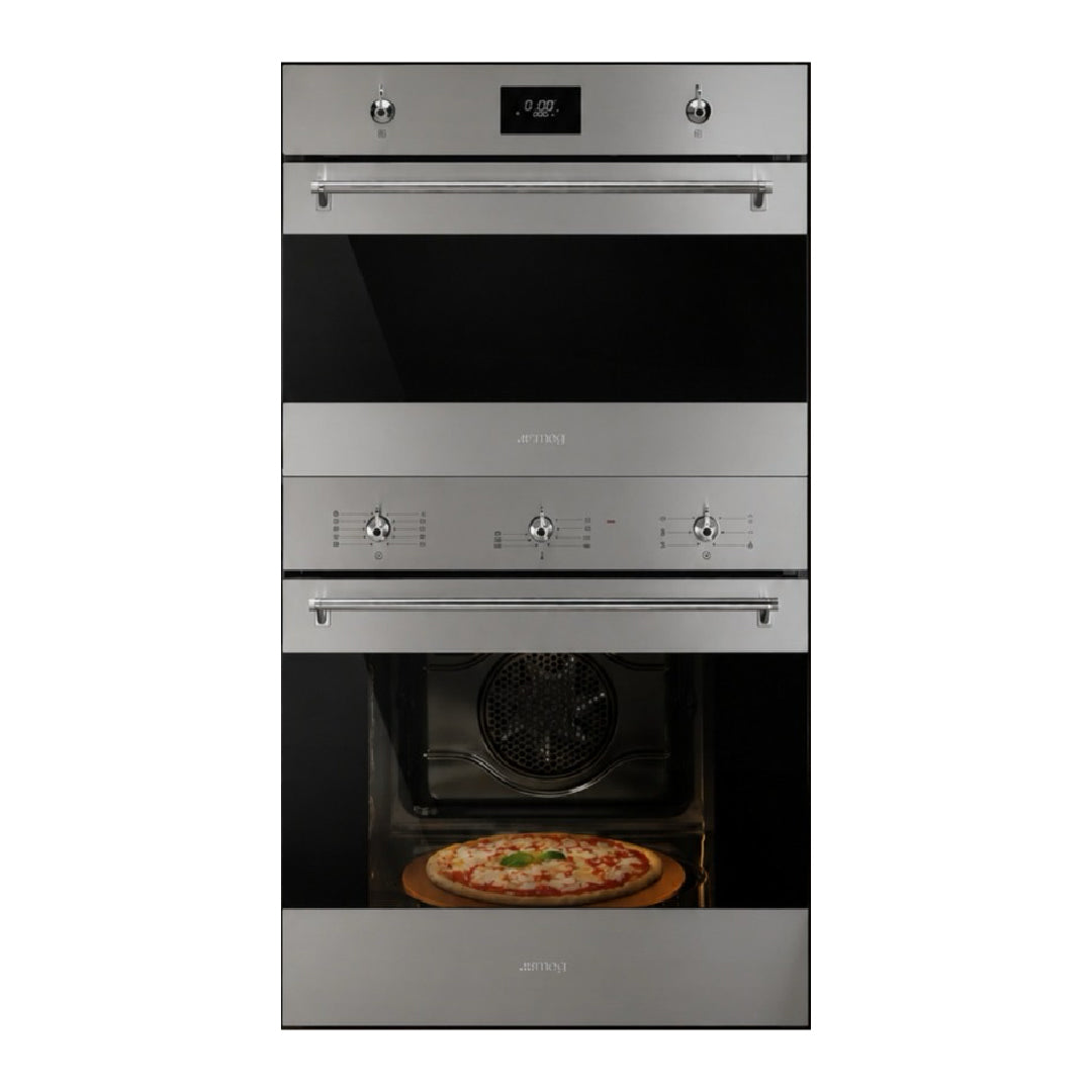 Combo Torre De Hornos, Horno Eléctrico Ventilado + Horno Microondas Con Tecnología Galileo, Smeg 60 cm