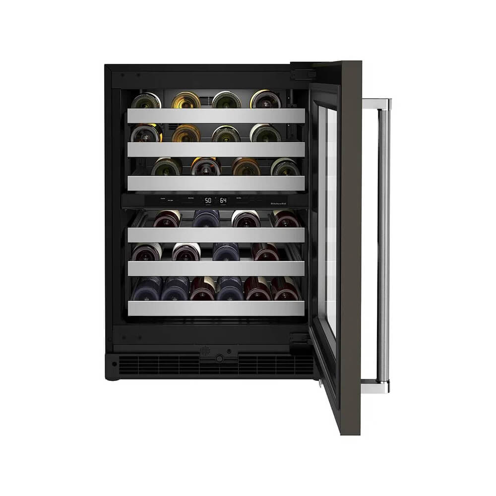 Cava de vinos negra | Apertura Derecha 141L 46 botellas