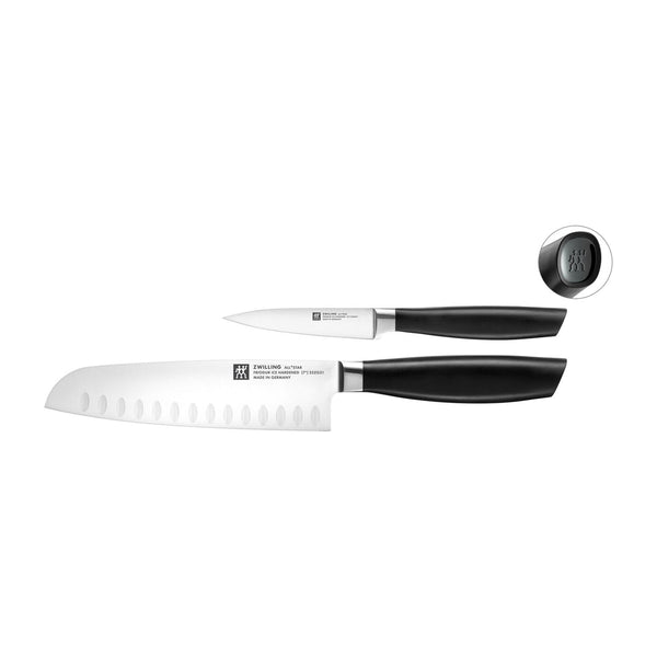 ZWILLING ALL*STARJUEGO DE CUCHILLOS DE 2 PIEZAS, NEGRO