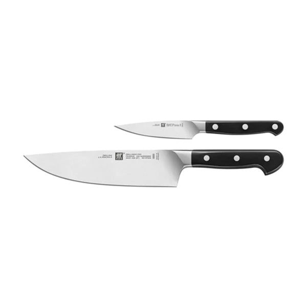 Juego de cuchillos de chef Zwilling Pro de acero inoxidable de 2 piezas - LACUISINEAPPLIANCES.CO