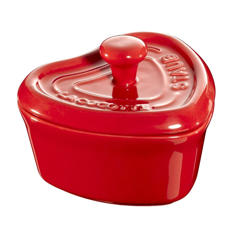 MINI COCOTTE CERÁMICA ROJO FORMA DE CORAZÓN - STAUB - LACUISINEAPPLIANCES.CO