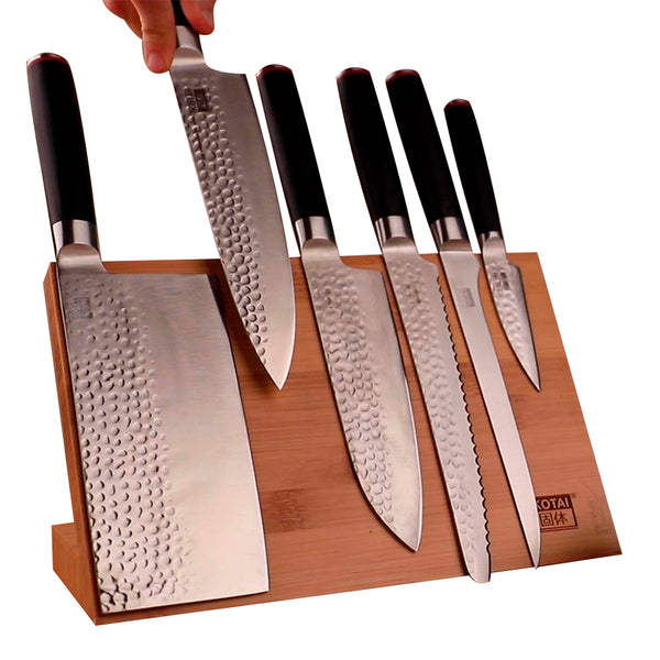 Kotai Soporte magnético para cuchillos de bambú, 11 x 8.6 pulgadas
