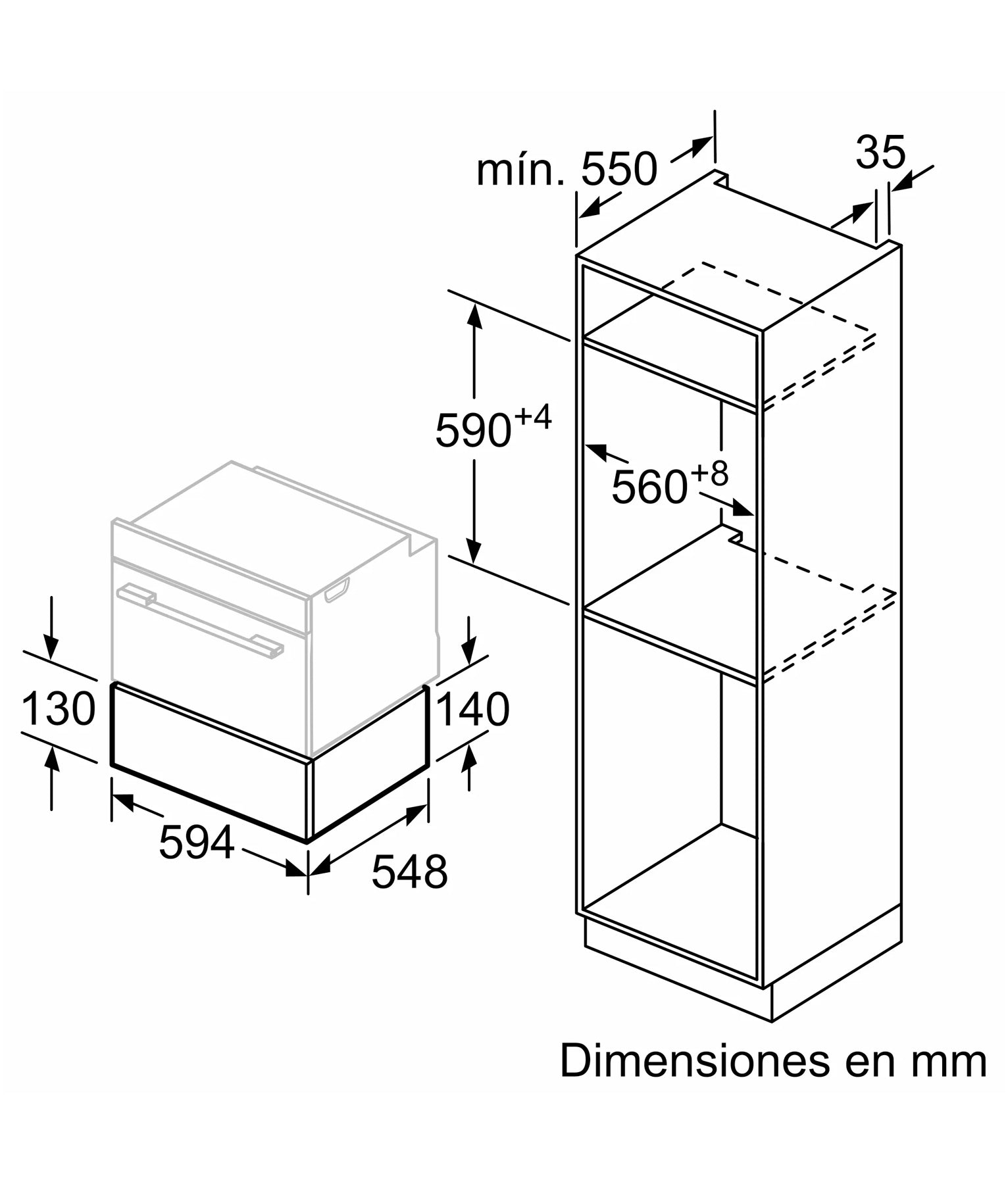 Cajón Calentador Bosch 60 Cm - LACUISINEAPPLIANCES.CO