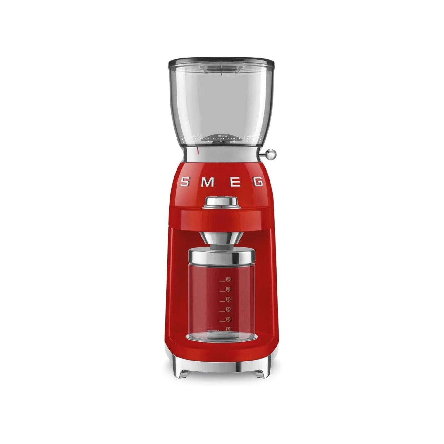 MOLINILLO DE CAFÉ RETRO ROJO - SMEG - LACUISINEAPPLIANCES.CO