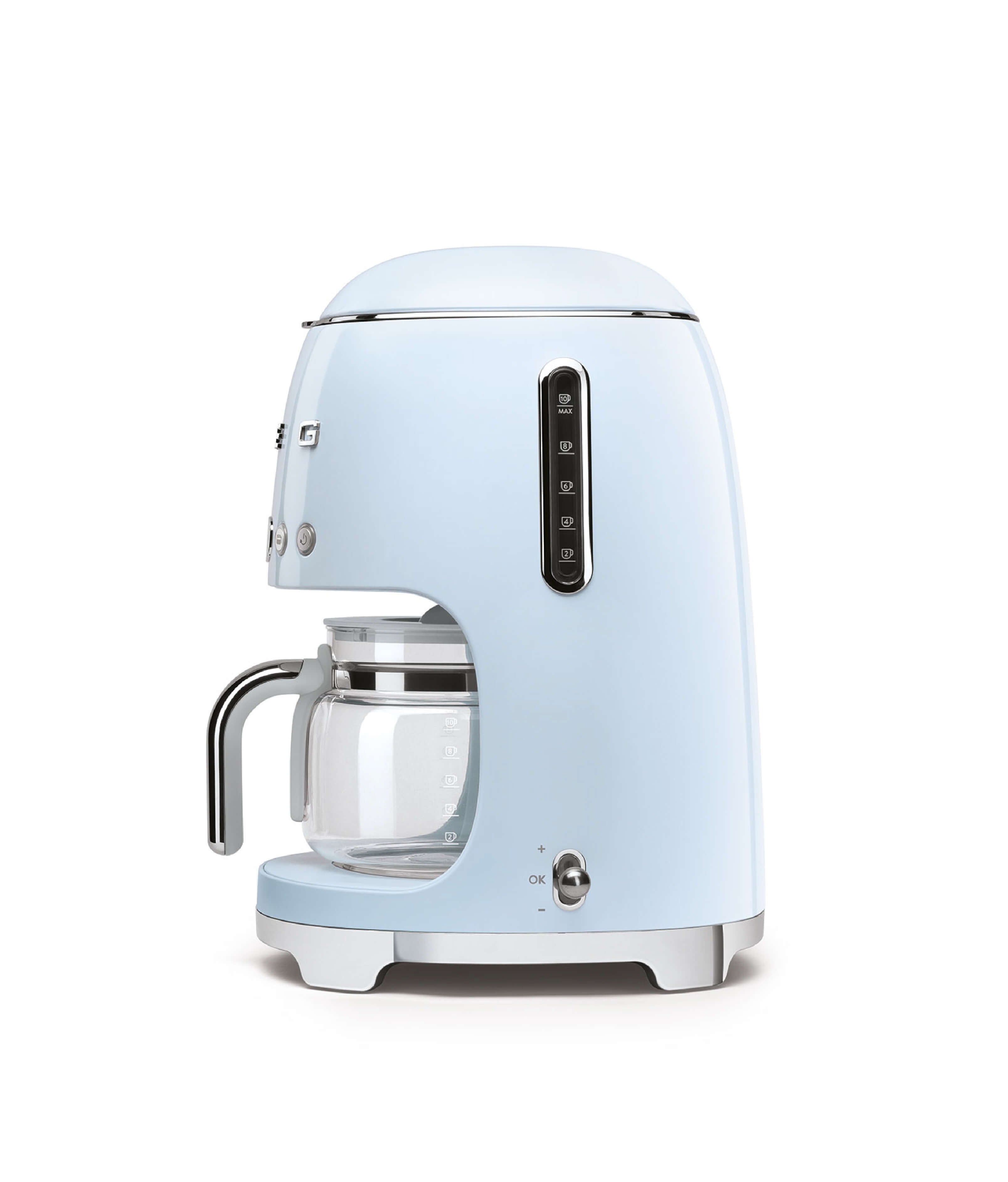 CAFETERA DE GOTEO 10 TAZAS COLOR AZUL PASTEL - SMEG - LACUISINEAPPLIANCES.CO