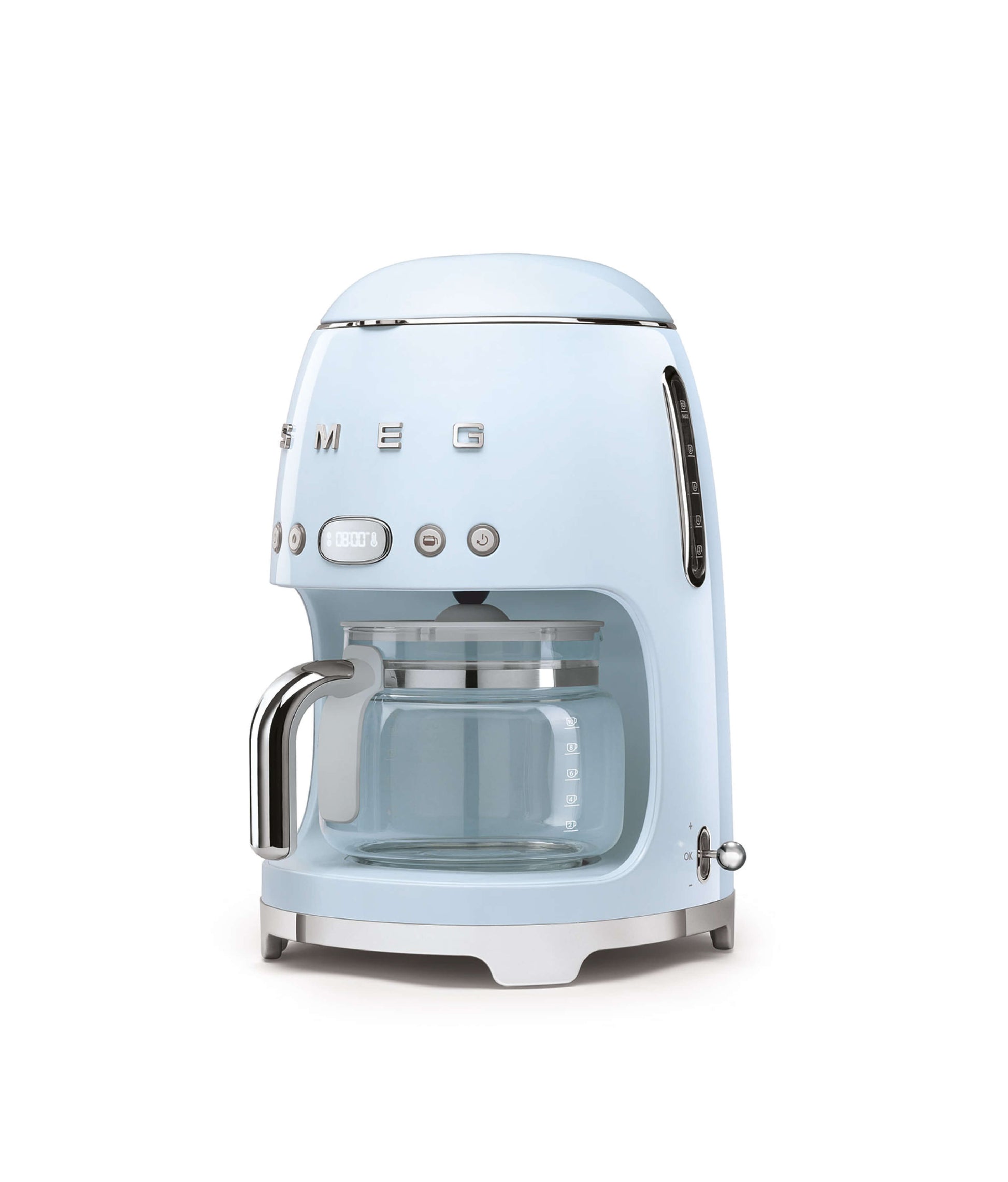 CAFETERA DE GOTEO 10 TAZAS COLOR AZUL PASTEL - SMEG - LACUISINEAPPLIANCES.CO