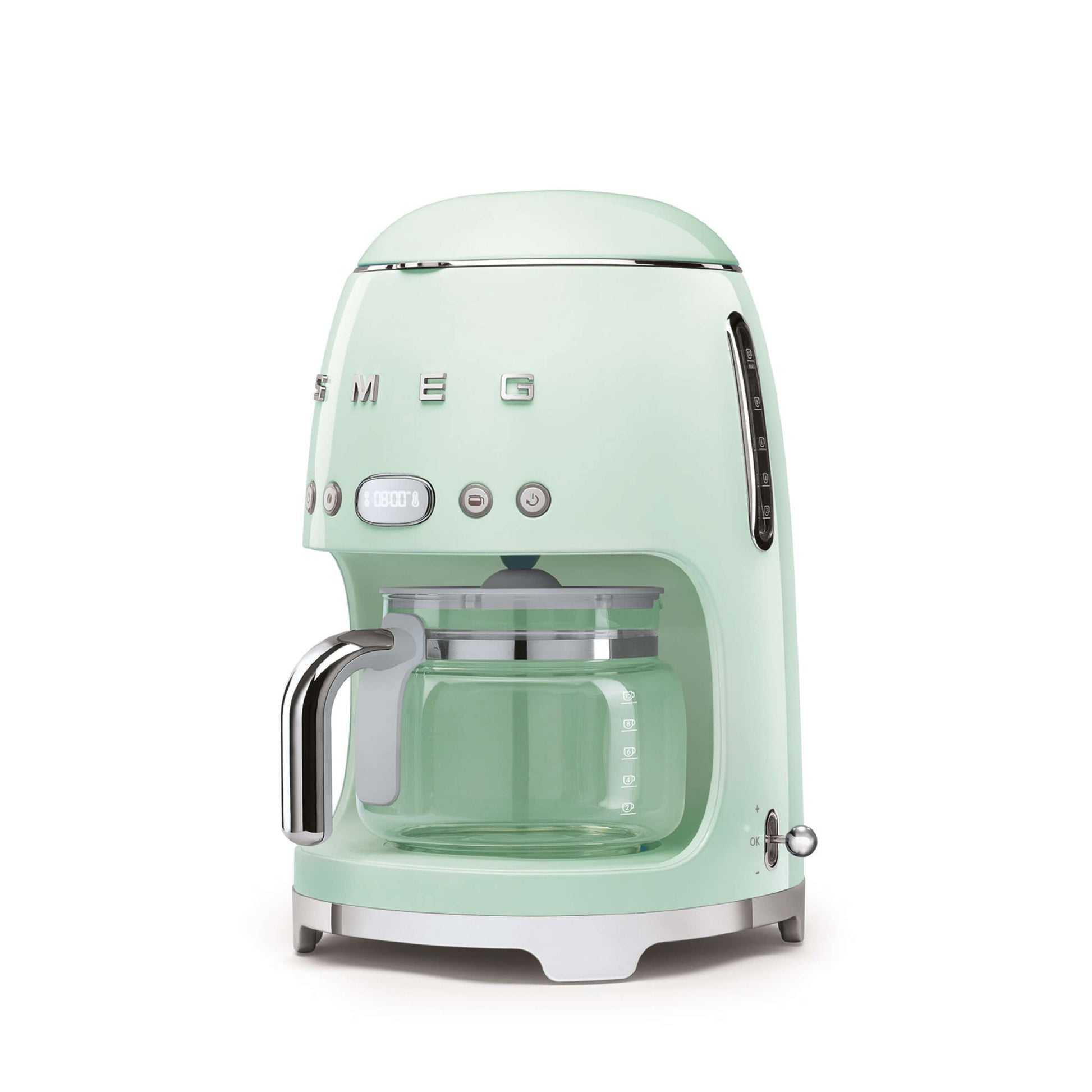 CAFETERA DE GOTEO 10 TAZAS COLOR VERDE PASTEL - SMEG - LACUISINEAPPLIANCES.CO