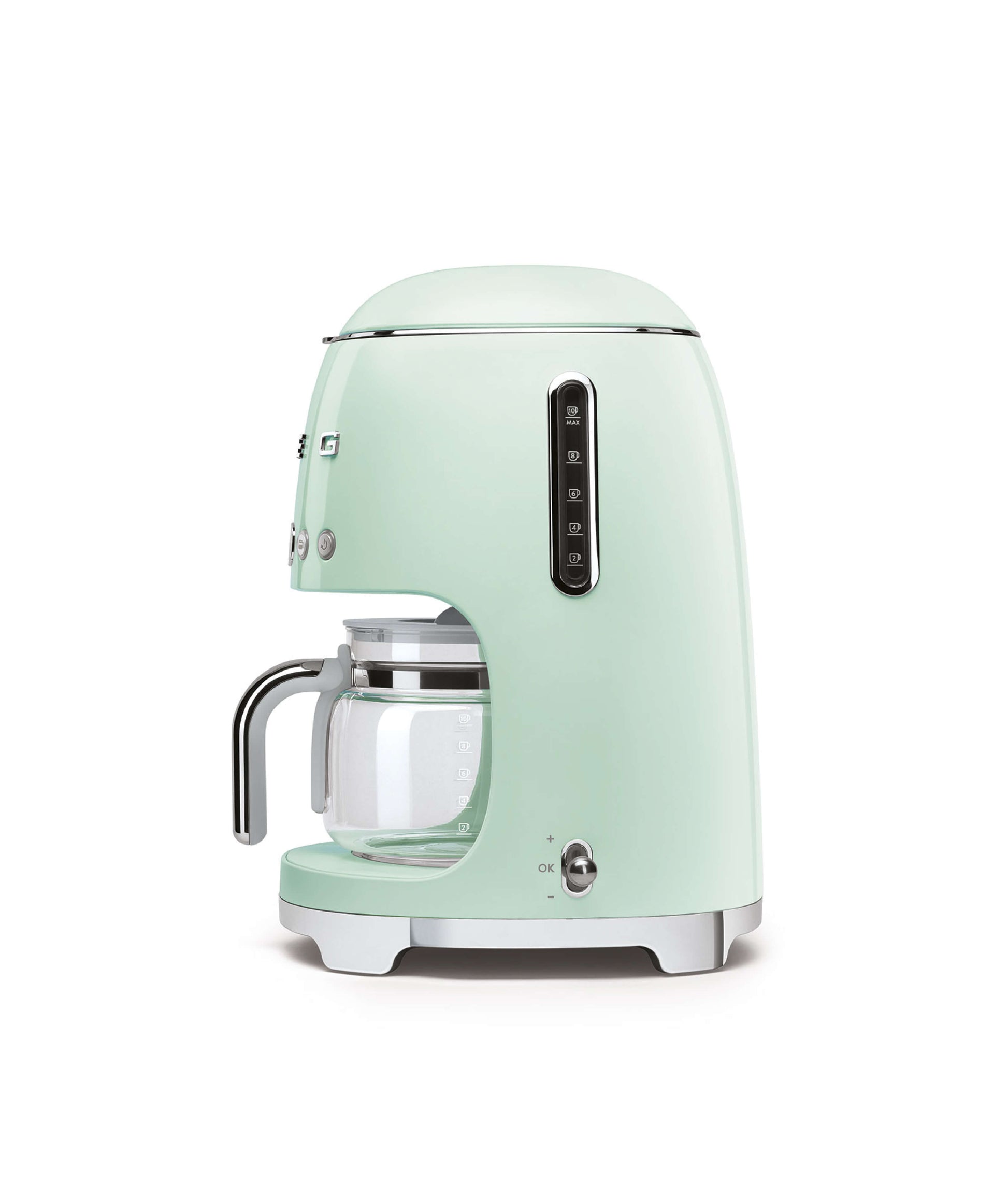 CAFETERA DE GOTEO 10 TAZAS COLOR VERDE PASTEL - SMEG - LACUISINEAPPLIANCES.CO