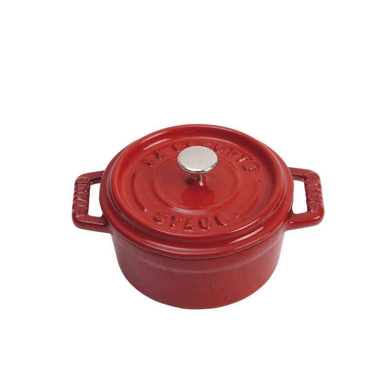 MINI COCOTTE ROJO HIERRO FUNDIDO 10 CM. APTO PARA INDUCCIÓN - STAUB - LACUISINEAPPLIANCES.CO