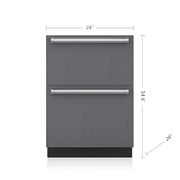 Cajones refrigerantes de 24" para Panelar Cap: 113L Conexión:110V/60Hz