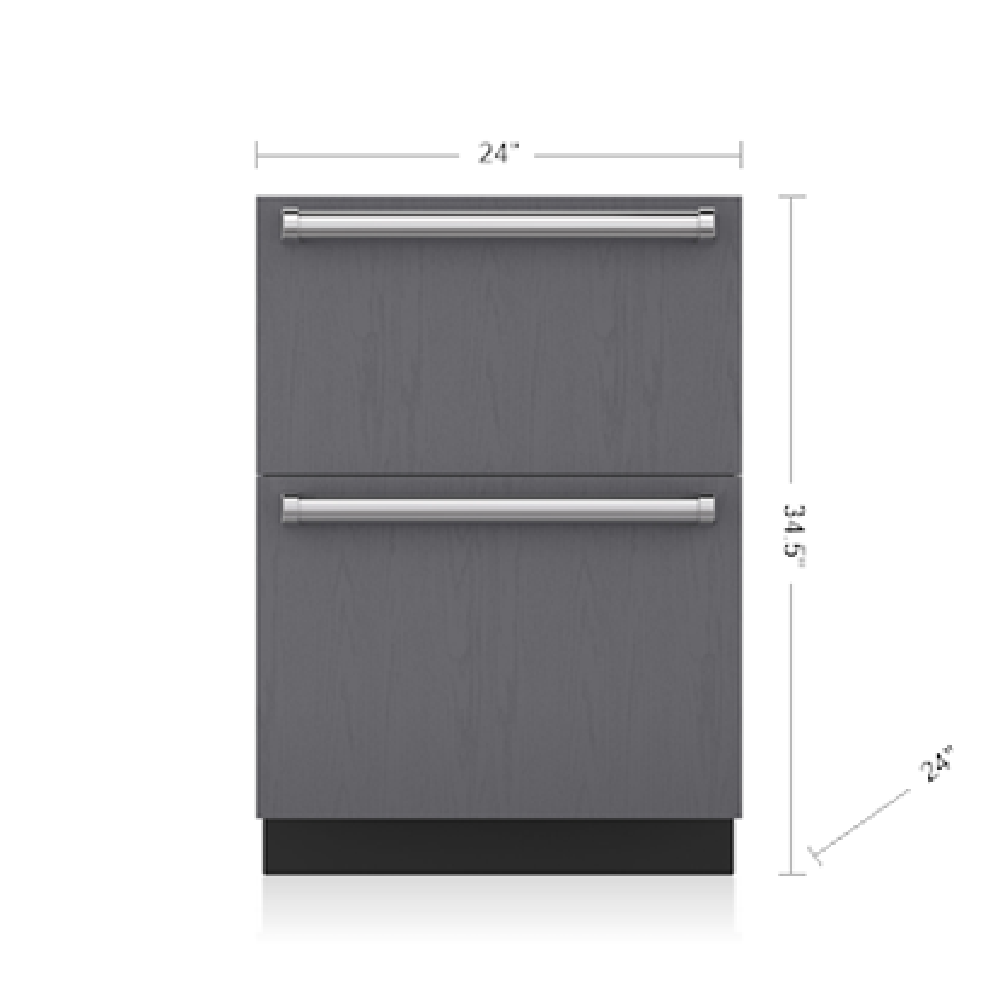 Cajones refrigerantes de 24" para Panelar Cap: 113L Conexión:110V/60Hz