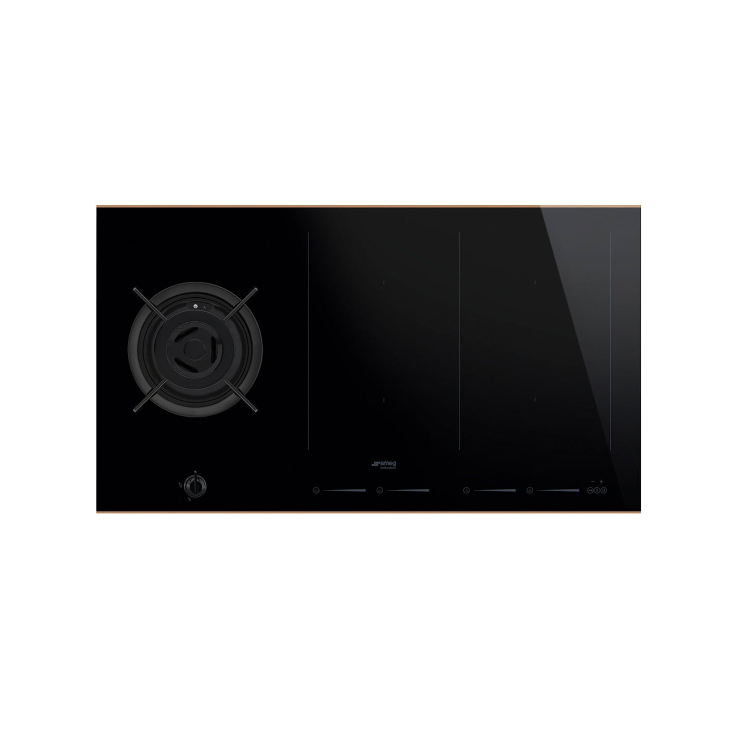 Cubierta de inducción  4 PTOS INDUCCION MULTIZONA PERFIL COBRE 220 V SMEG - LACUISINEAPPLIANCES.CO