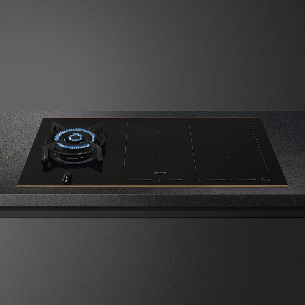 Cubierta de inducción  4 PTOS INDUCCION MULTIZONA PERFIL COBRE 220 V SMEG