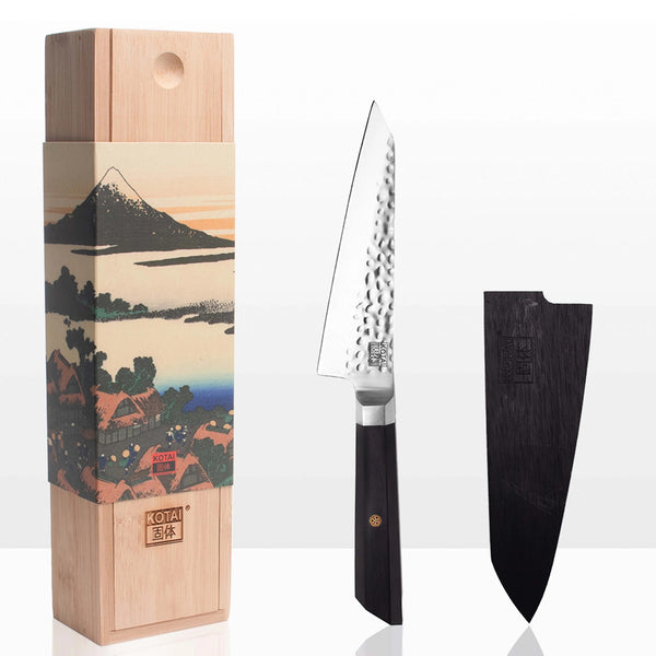 Kotai Bunka Petty cuchillo de acero inoxidable con mango de madera de ébano, 5 pulgadas - LACUISINEAPPLIANCES.CO