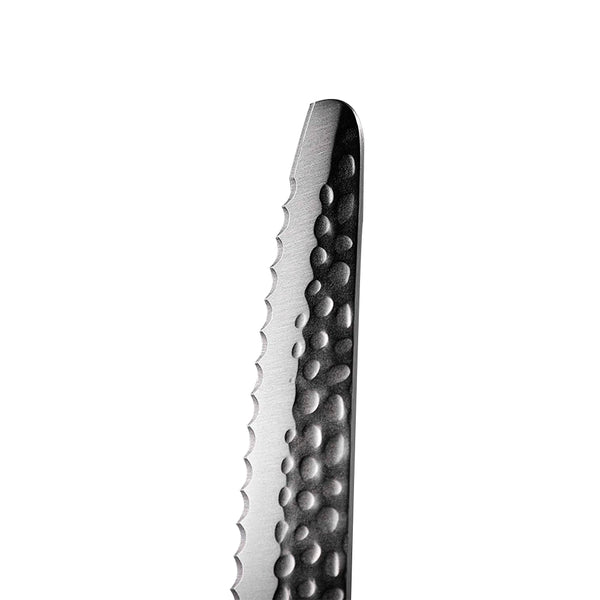 Kotai cuchillo de pan serrado de acero inoxidable con mango de madera de pakkawood negro, 8 pulgadas