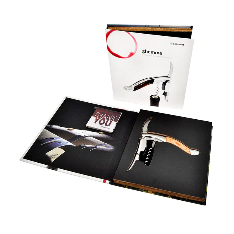 Legnoart Ghemme Grand Crue Sommelier Sacacorchos con Bisagra Doble - LACUISINEAPPLIANCES.CO
